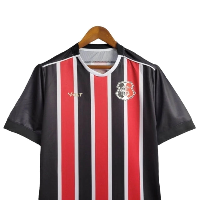 Camisa Santa Cruz Home 24/25 - Torcedor  Masculina - Preta com listras em vermelho