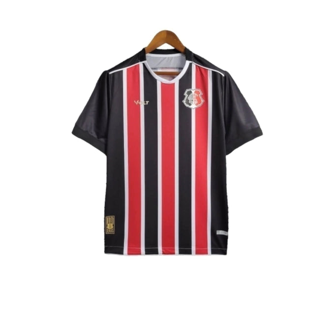 Camisa Santa Cruz Home 24/25 - Torcedor  Masculina - Preta com listras em vermelho
