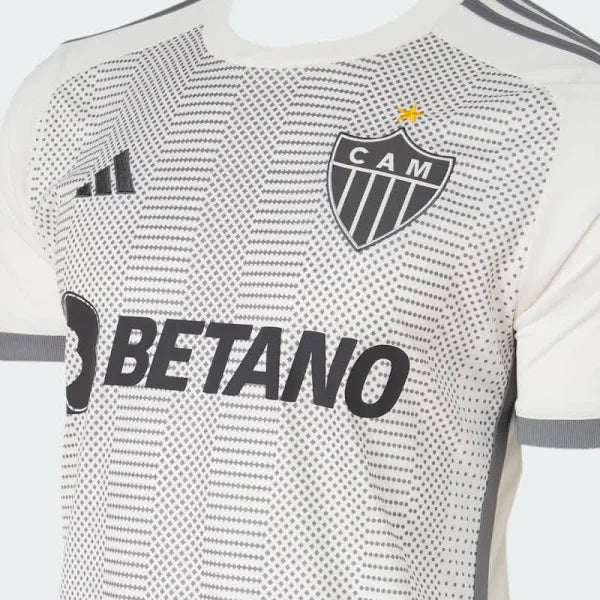 Camisa Atlético Mineiro II 24/25 - Torcedor Masculina - Branca com detalhes em cinza